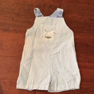 Boys 24 month Easter bunny overall.
